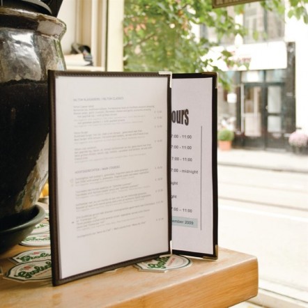 Protège-menus Securit Crystal A4 triple