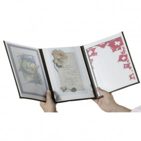 Protège-menus Securit Crystal A4 triple