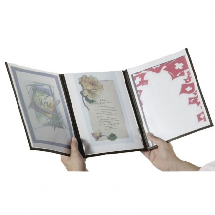 Protège-menus Securit Crystal A4 triple
