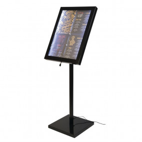 Présentoir éclairé LED Securit noir