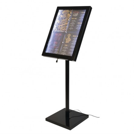 Présentoir éclairé LED Securit noir