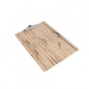 Plaque porte-menu effet bois clair Olympia A4