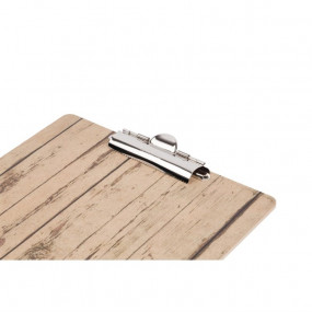 Plaque porte-menu effet bois clair Olympia A4