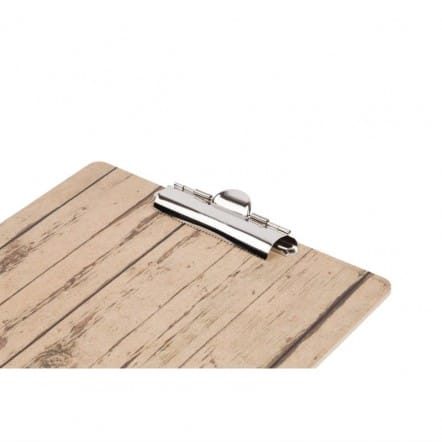 Plaque porte-menu effet bois clair Olympia A4