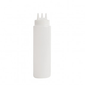 Bouteille souple transparente 3 embouts Vogue 681ml