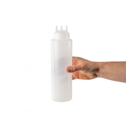 Bouteille souple transparente 3 embouts Vogue 908ml