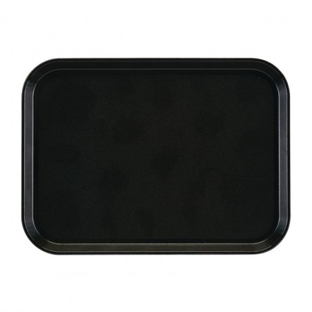 Plateau rectangulaire antidérapant en fibre de verre EpicTread Cambro noir 35 cm