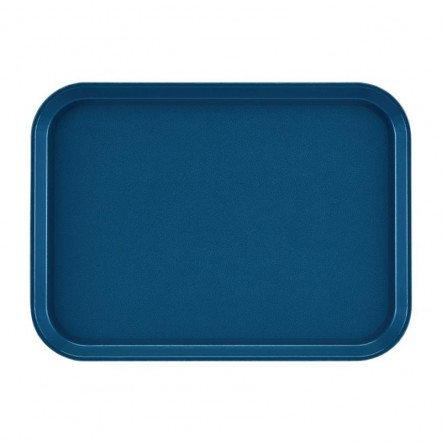 Plateau rectangulaire antidérapant en fibre de verre EpicTread Cambro bleu 35 cm