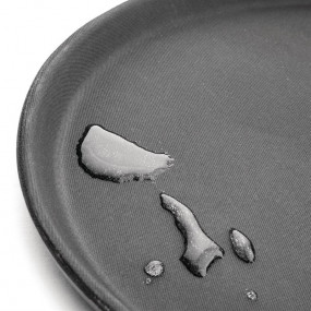 Plateau antidérapant en fibre de verre Kristallon rond noir 406mm