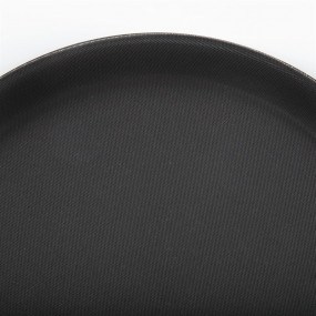 Plateau antidérapant en plastique Kristallon rond noir 280mm
