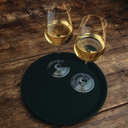 Plateau antidérapant en plastique Kristallon rond noir 280mm