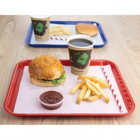 Plateau fast food en plastique Kristallon rouge