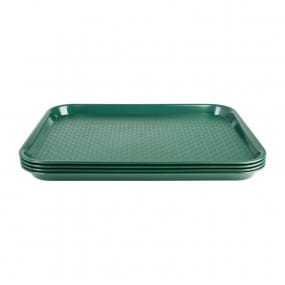 Plateau fast food en plastique Kristallon vert