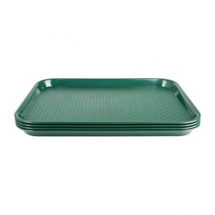 Plateau fast food en plastique Kristallon vert