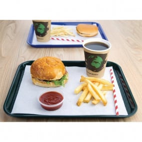 Plateau fast food en plastique Kristallon vert