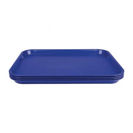 Plateau fast food en plastique Kristallon bleu