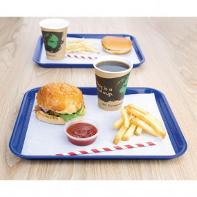 Plateau fast food en plastique Kristallon bleu