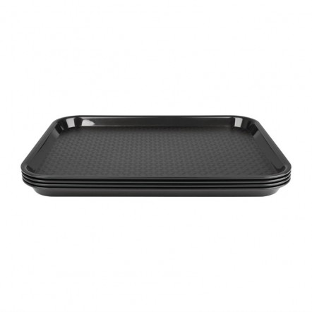 Plateau fast food en plastique Kristallon noir