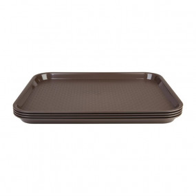 Plateau fast food en plastique Kristallon marron