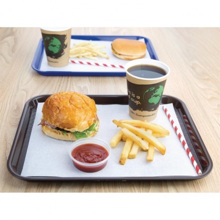 Plateau fast food en plastique Kristallon marron