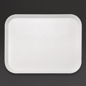 Plateau self-service en fibre de verre Kristallon gris clair 355 x 460mm