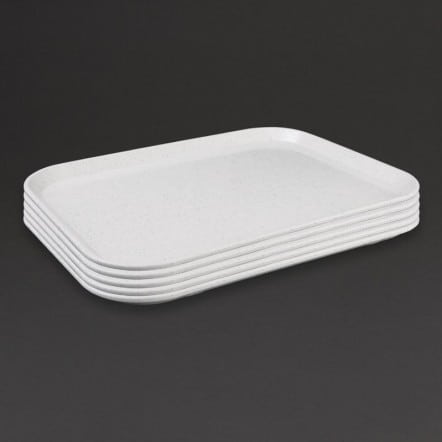 Plateau self-service en fibre de verre Kristallon gris clair 355 x 460mm