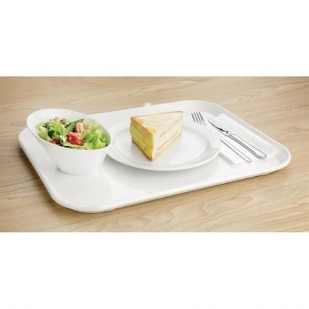 Plateau self-service en fibre de verre Kristallon gris clair 355 x 460mm