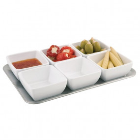 Plateaux inox pour 6 bols...