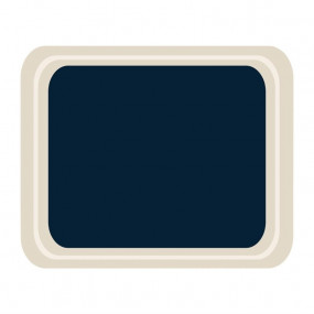 Plateau de service en polyester Roltex Cafétéria 420x320mm bleu