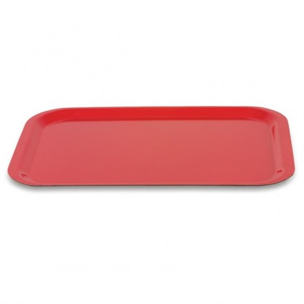 Plateau de service en polyester Roltex Trapèze GN 500x325mm rouge