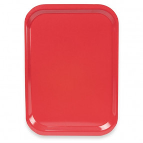 Plateau de service en polyester Roltex Trapèze GN 500x325mm rouge