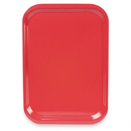Plateau de service en polyester Roltex Trapèze GN 500x325mm rouge