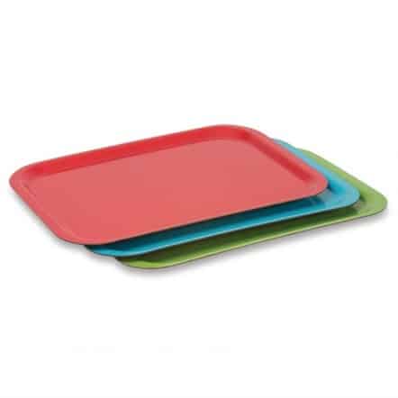 Plateau de service en polyester Roltex Trapèze GN 500x325mm rouge