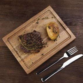 Petit planche à steak en bois d'acacia Olympia