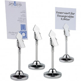 Supports à pince inox pour numéros de table 105mm