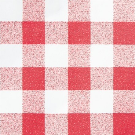 Nappe PVC à carreaux rouges 1370 x 2280mm