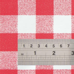 Nappe PVC à carreaux rouges 1370 x 2280mm