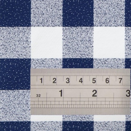Nappe PVC à carreaux bleus 1370mm