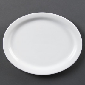 Assiettes ovales blanches Olympia 250mm
