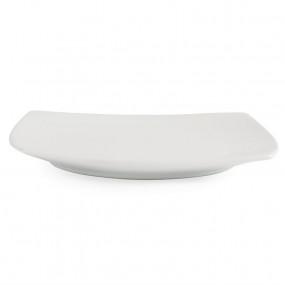 Assiettes carrées bords arrondis blanches Olympia 185mm