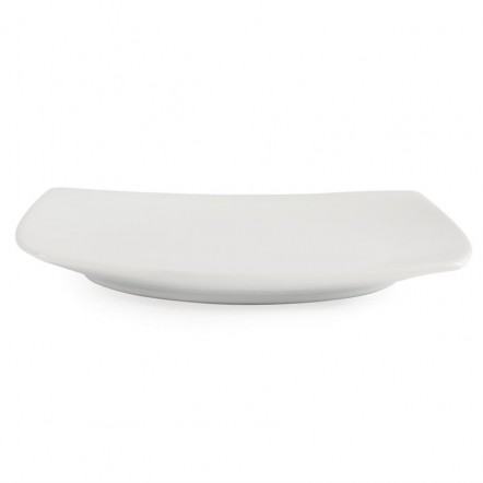 Assiettes carrées bords arrondis blanches Olympia 185mm