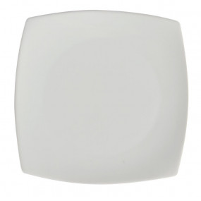 Assiettes carrées bords arrondis blanches Olympia 185mm