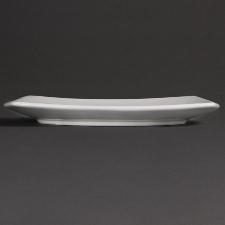Assiettes carrées bords arrondis blanches Olympia 240mm