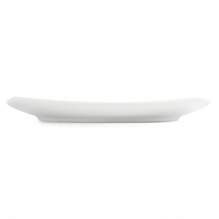 Assiettes carrées bords arrondis blanches Olympia 240mm