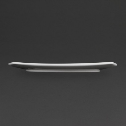 Assiettes carrées bords arrondis blanches Olympia 270mm