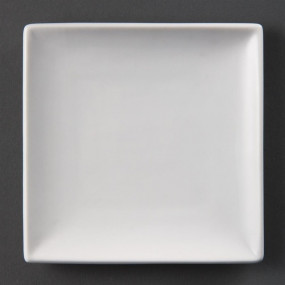 Assiettes carrées blanches Olympia 140mm