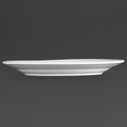 Assiettes à bord large blanches Olympia 202mm