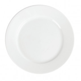 Assiettes à bord large blanches Olympia 202mm