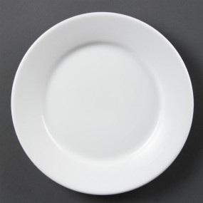 Assiettes à bord large blanches Olympia 230mm