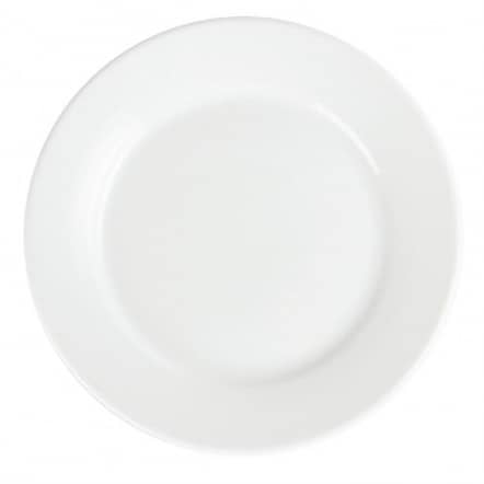 Assiettes à bord large blanches Olympia 250mm